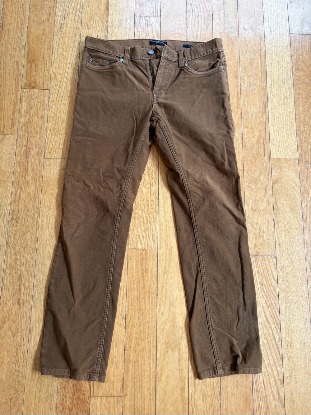 Banana Republic sueded Men's Brown Straight-Leg Pants 31/30